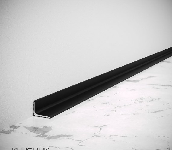 Aluminum MINI baseboard 15x20x2700 mm Black ALU-N1520NEWR9005 
