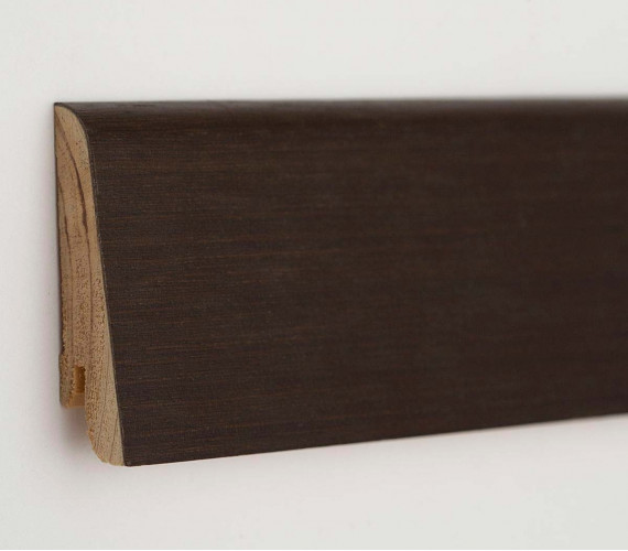  Wooden veneered Skirting board Wenge 60x18x2400 mm KLE60-08