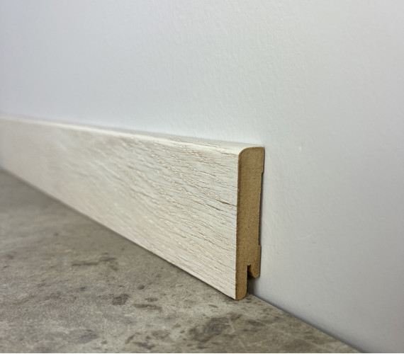 MDF veneered Skirting board Ice Oak MDF-D6003
