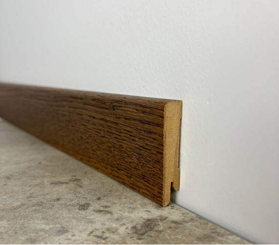 MDF veneered Skirting board Cocoa Oak MDF-D6011