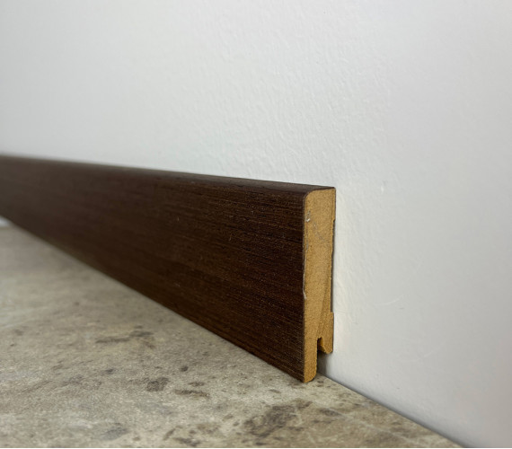 Плинтус МДФ шпонированный Венге 60х12х2000 мм MDF-D6012