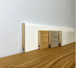 Плінтус МДФ шпонований Дуб вибілений MDF-D8006