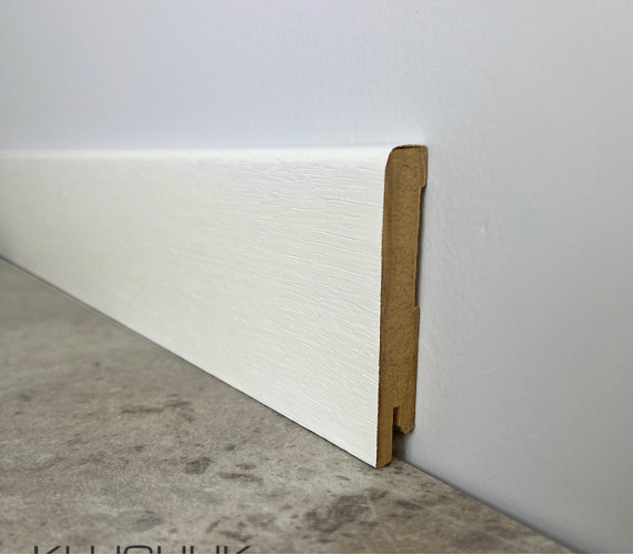 Плинтус МДФ шпонированный Дуб Белый 60х12х2000 мм. MDF-D6001