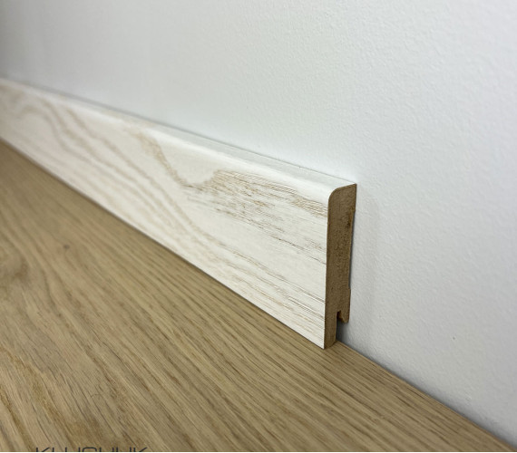 Veneered MDF Skirting Board Winter Oak 80×12×2000 mm