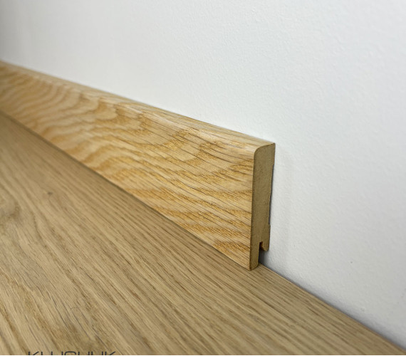 Плинтус МДФ шпонированный Дуб выбеленный 80х12х2000 мм. MDF-D8006