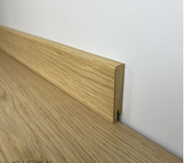 Плінтус МДФ шпонований Дуб шліфований MDF-D8007