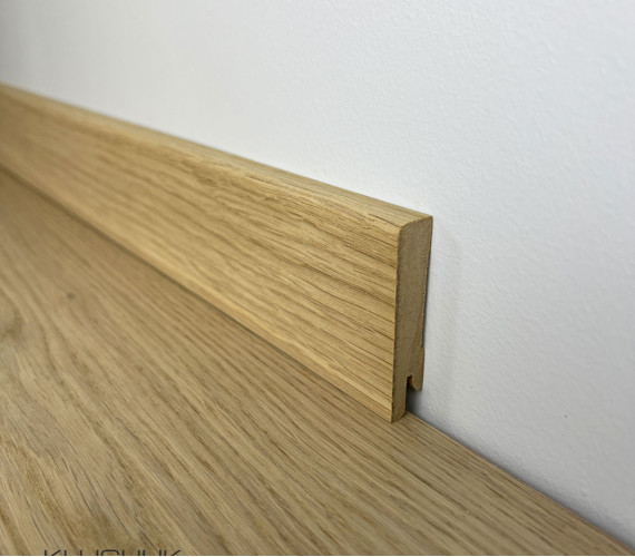 Плинтус МДФ шпонированный Дуб шлифованный 80х12х2000 мм. MDF-D8007