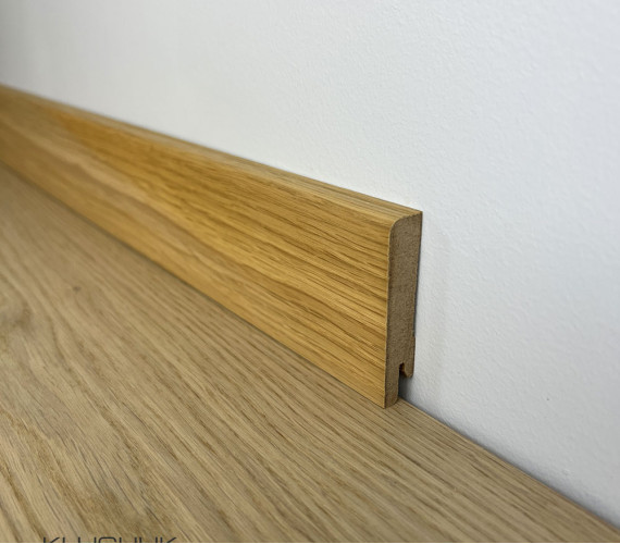 Veneered MDF Skirting Board Natural Oak 80×12×2000 mm