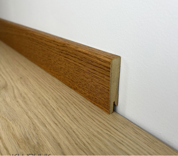 Veneered MDF Skirting Board Honey Oak 80×12×2000 mm