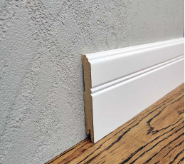 Skirting Board MDF White 100x12x2000 mm RAL 9003 MDF-LF03