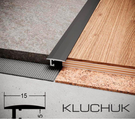 Aluminum Micro Threshold 6,5х15х2700 mm Black ALU-P001R9005 